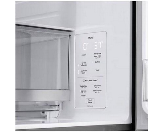LG 36-Inch, 29 Cu. Ft. French 4-Door Refrigerator With Mirror Instaview® Mycolor® And Mini Craft Ice® - LF29S9775S