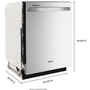 Whirlpool Dishwasher With Spin&Load Rack And Ai Intelligent Wash - WDT745SASZ