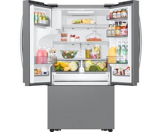 Samsung 26 Cu. Ft. Bespoke Ai 3-Door French Door Refrigerator With Water & Ice - RF27CG5B30SRAA