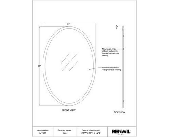 Yen Wall Mirror by Renwil
