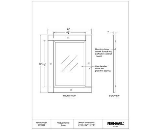 Adan Wall Mirror by Renwil