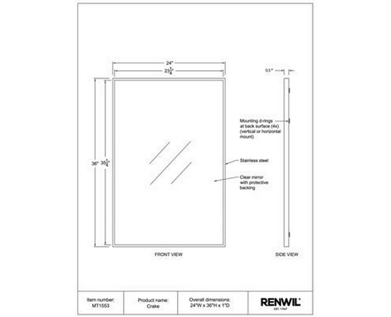 Crake Wall Mirror by Renwil