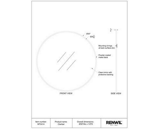 Claribel Wall Mirror by Renwil