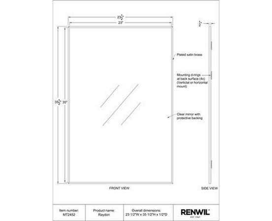 Raydon Wall Mirror by Renwil