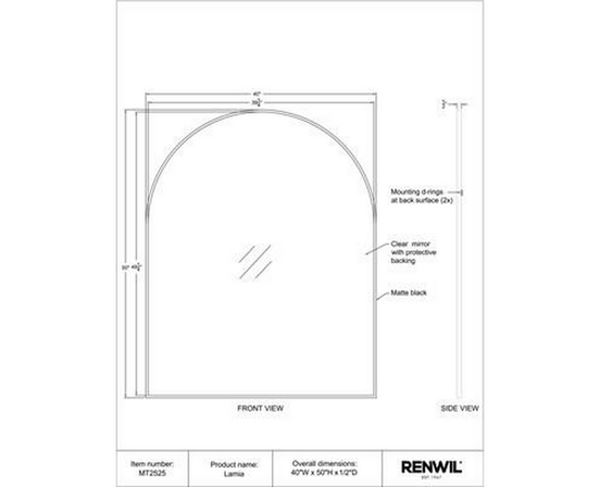 Lamia Wall Mirror by Renwil