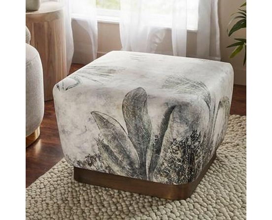 Tangle Fabric Ottoman by Renwil