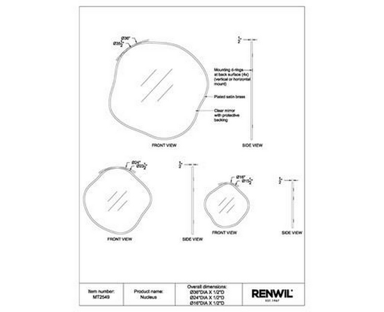Nucleus Wall Mirror by Renwil