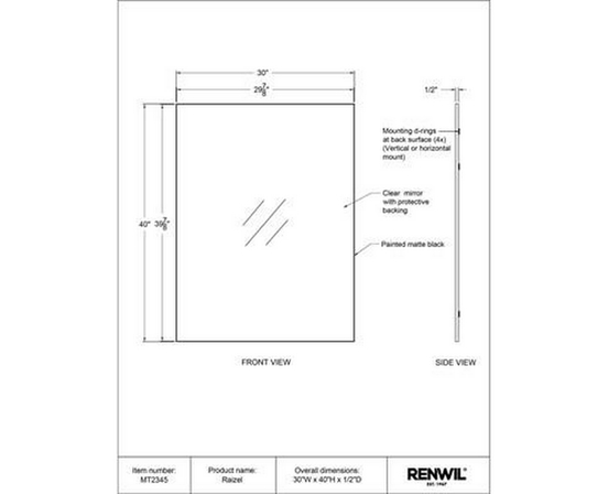 Raizel Wall Mirror by Renwil