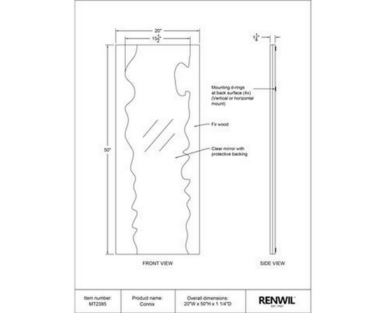 Connix Wall Mirror by Renwil