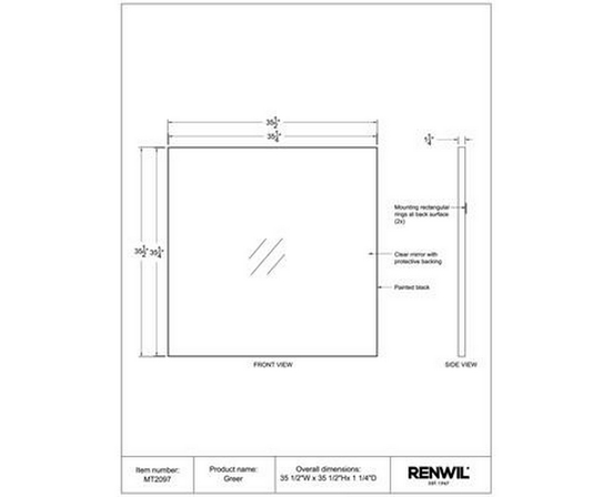 Greer Wall Mirror by Renwil