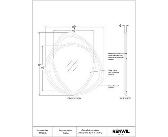 Goldie Wall Mirror by Renwil
