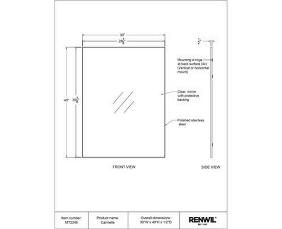 Carmelle Wall Mirror by Renwil