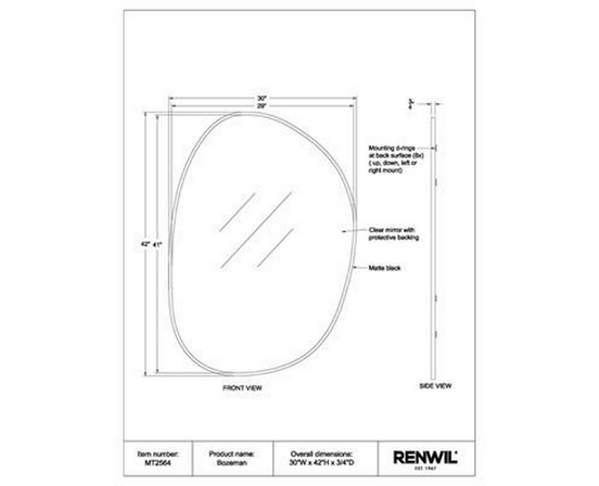 Bozeman Wall Mirror by Renwil