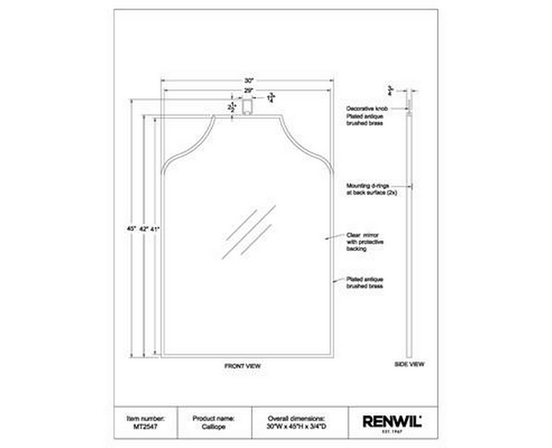 Calliope Wall Mirror by Renwil