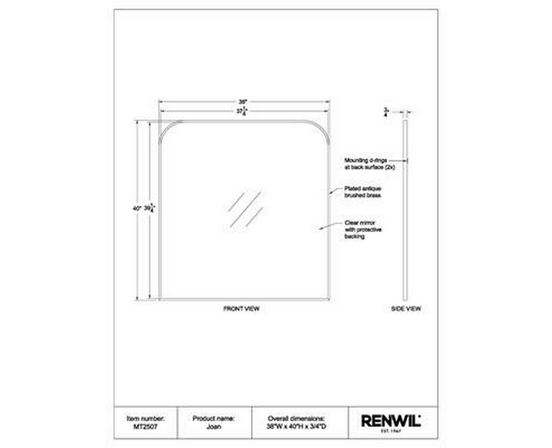 Joan Wall Mirror by Renwil