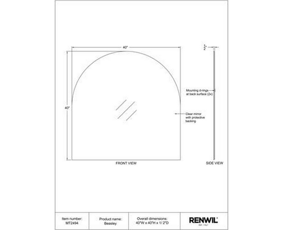Beasley Wall Mirror by Renwil