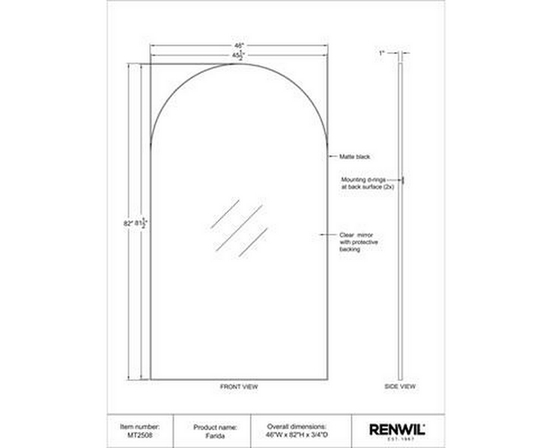 Farida Wall Mirror by Renwil