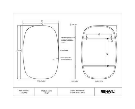 Bergen Wall Mirror by Renwil