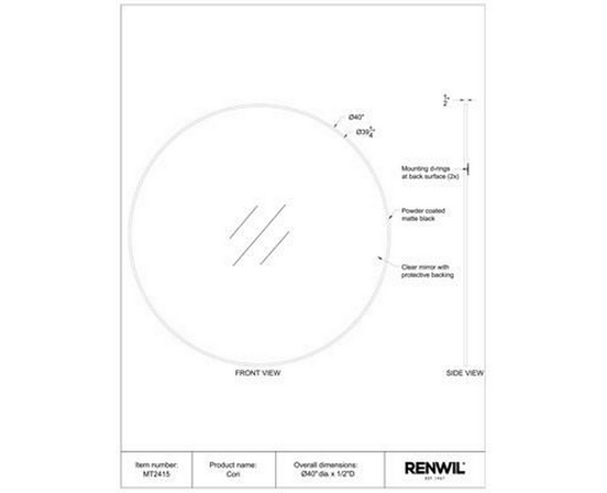 Cori Wall Mirror by Renwil