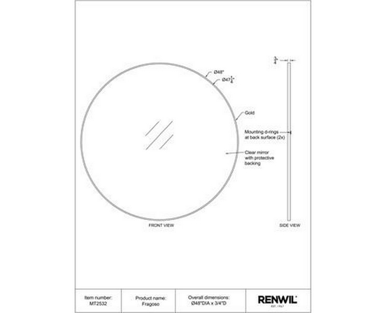 Fragoso Wall Mirror by Renwil