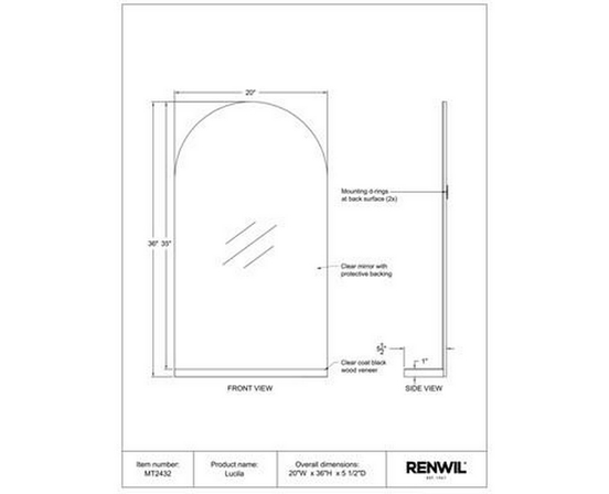 Lucila Wall Mirror by Renwil