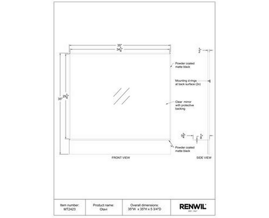 Otavi Wall Mirror by Renwil