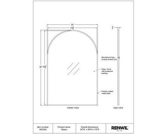 Waren Wall Mirror by Renwil
