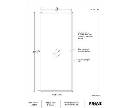 Delacorte Wall Mirror by Renwil