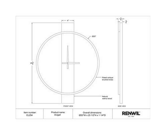 Home Decor Clocks by Renwil