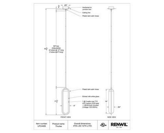 Thurles Pendant by Renwil