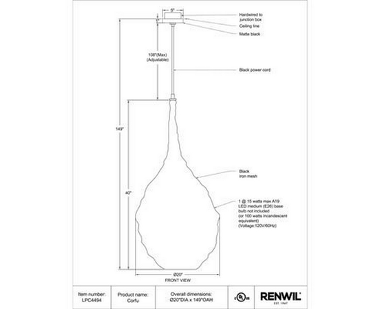 Corfu Pendant by Renwil