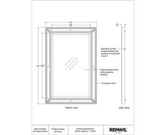 Meridian Wall Mirror by Renwil