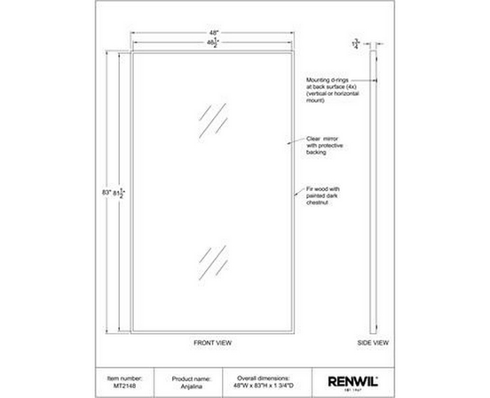 Anjalina Floorstanding Mirror by Renwil