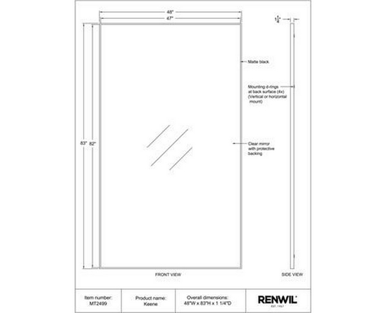 Keene Wall Mirror by Renwil