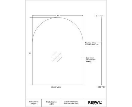 Aldrin Wall Mirror by Renwil