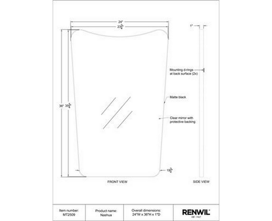 Nashua Wall Mirror by Renwil