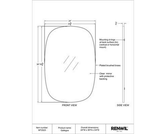 Gallegos Wall Mirror by Renwil