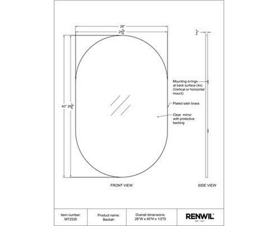 Beckah Wall Mirror by Renwil