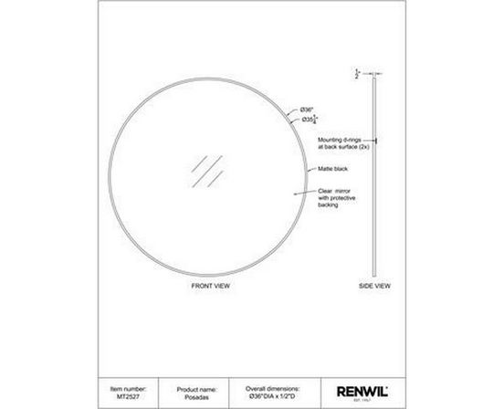 Posadas Wall Mirror by Renwil