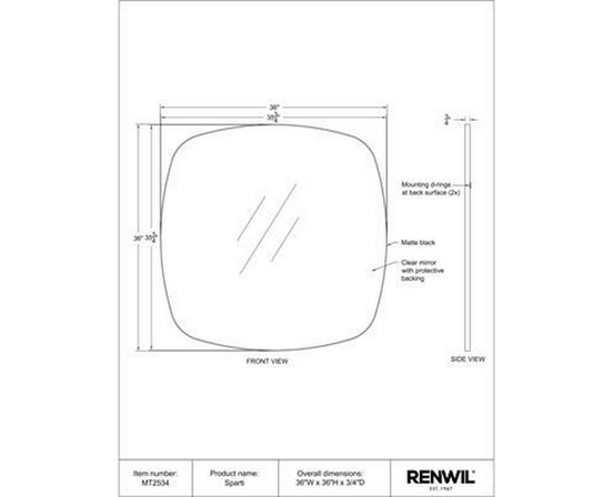 Sparti Wall Mirror by Renwil