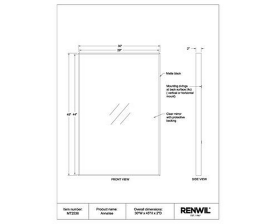 Annalise Wall Mirror by Renwil