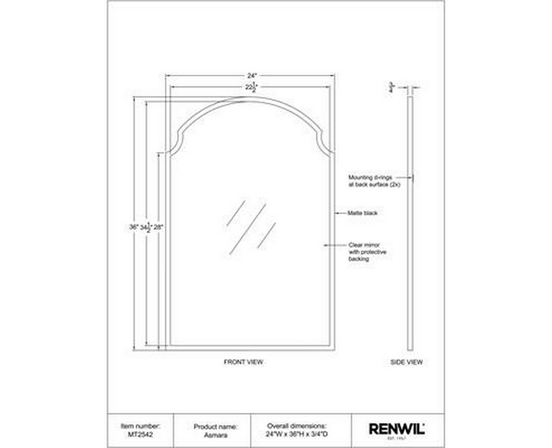 Asmara Wall Mirror by Renwil
