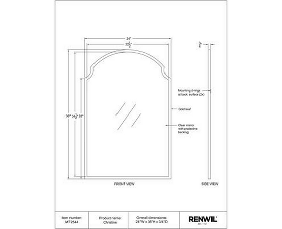 Christine Wall Mirror by Renwil