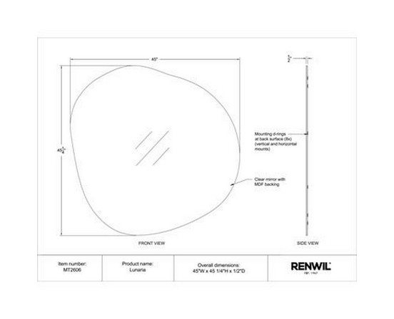 Lunaria Wall Mirror by Renwil