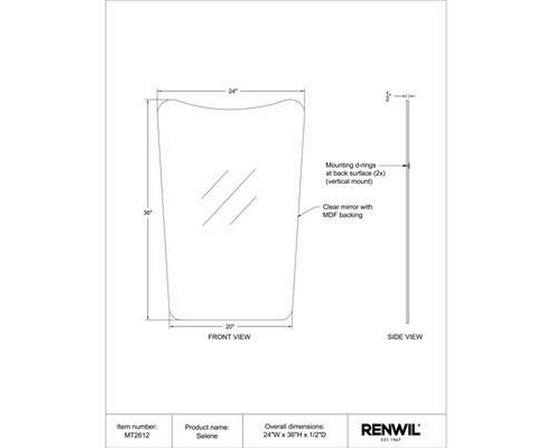 Selene Wall Mirror by Renwil