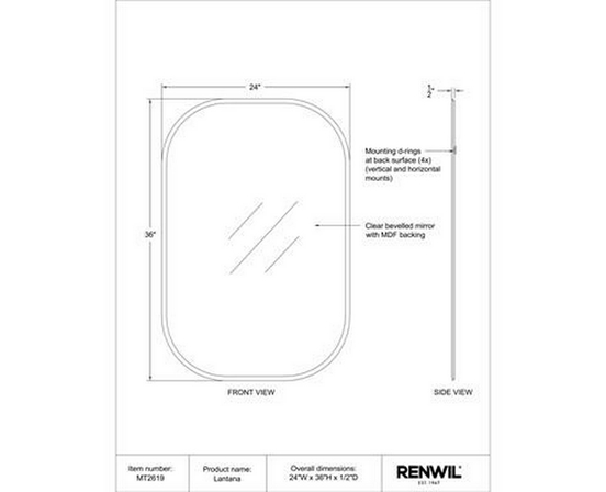 Lantana Wall Mirror by Renwil