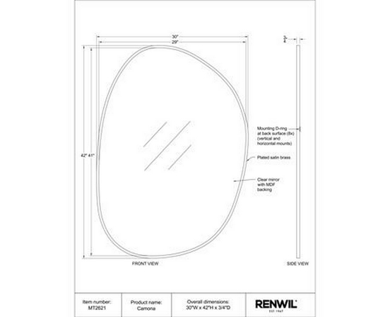 Camona Wall Mirror by Renwil