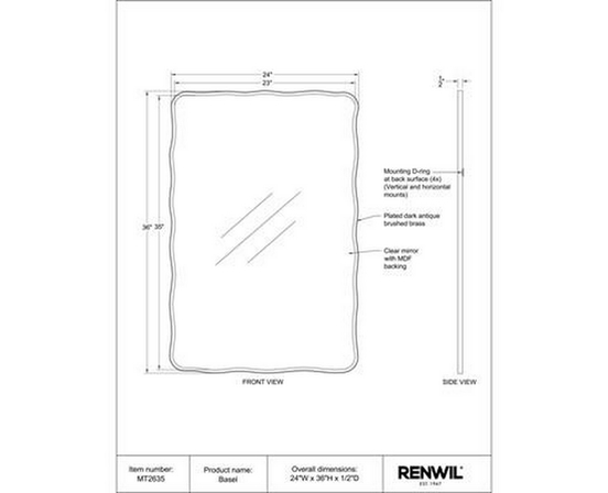 Basel Wall Mirror by Renwil