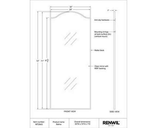Balina Wall Mirror by Renwil