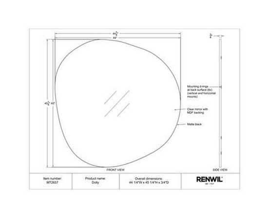 Dolly Wall Mirror by Renwil